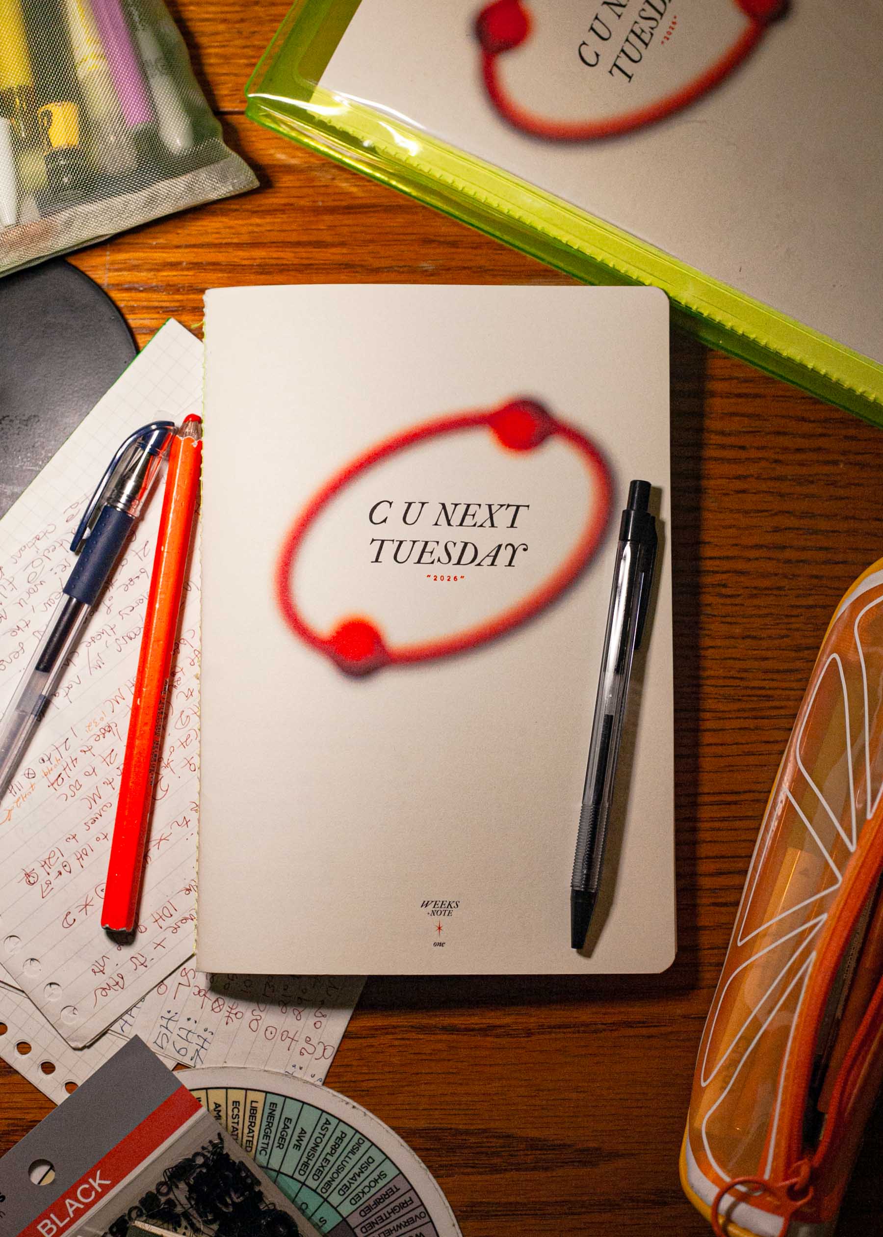 C U Next Tuesday 2026 Planner on table